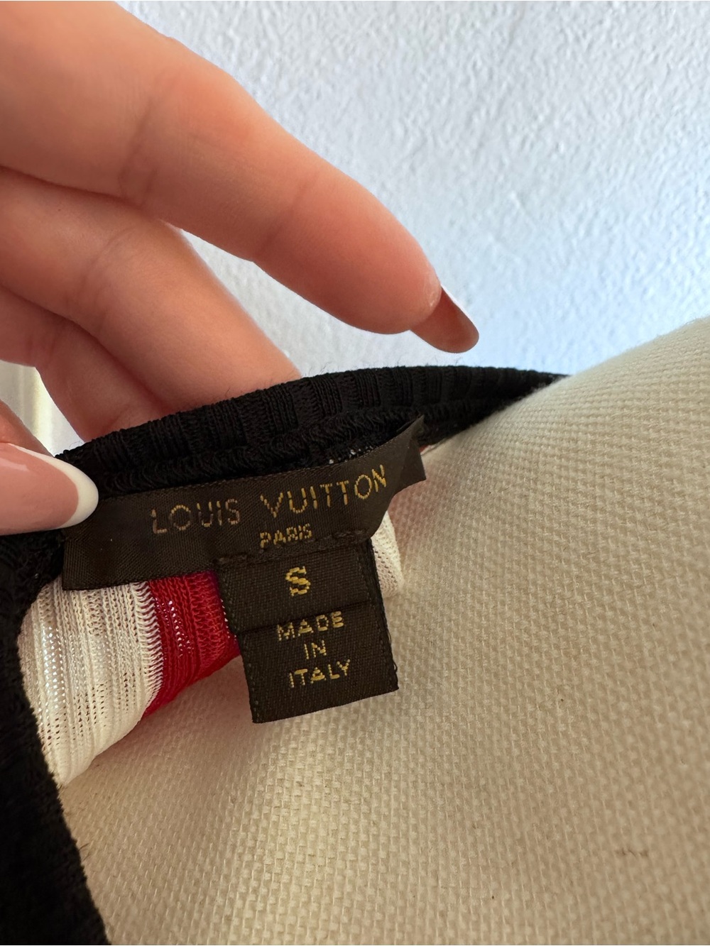 Louis Vuitton authentic Black, Yellow & Red Striped Monogram Knit dress size S - Picture 5 of 6